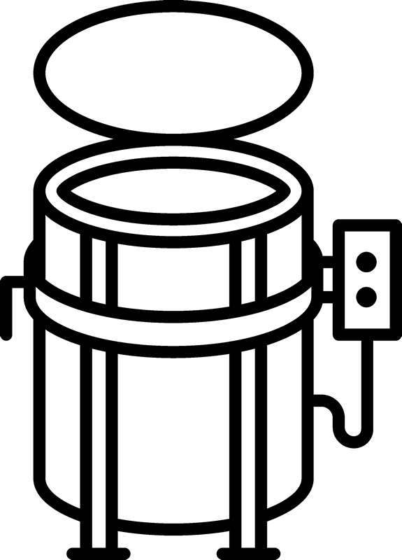 Electric Kiln Rubber Stamp - Stamptopia
