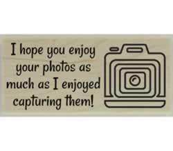 Enjoy Your Photos Custom Stamp - 2.5" X 1" - Stamptopia