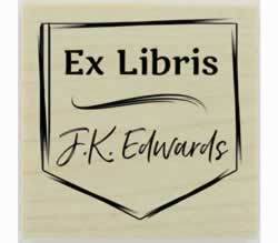 Ex Libris Custom Bookplate Stamp - 1.5" X 1.5" - Stamptopia