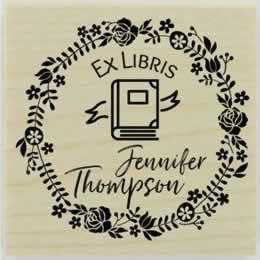 Ex Libris Personalized Stamp - 1.5" X 1.5" - Stamptopia