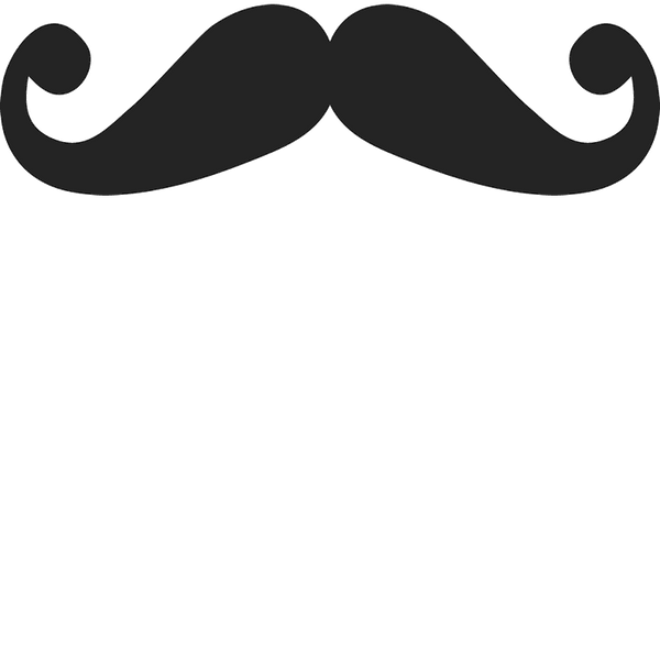 Fancy Handlebar Rubber Stamp - Stamptopia