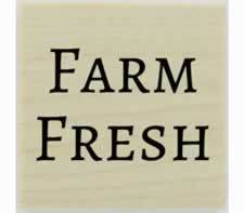 Farm Fresh Text Design Stamp - 1" X 1" - Stamptopia