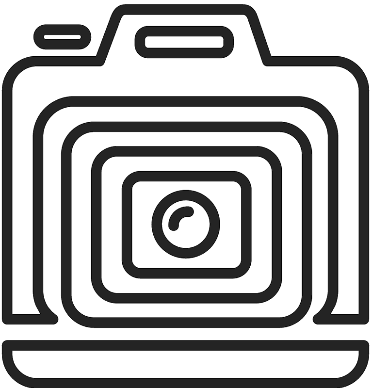 Field-View Camera Rubber Stamp - Stamptopia