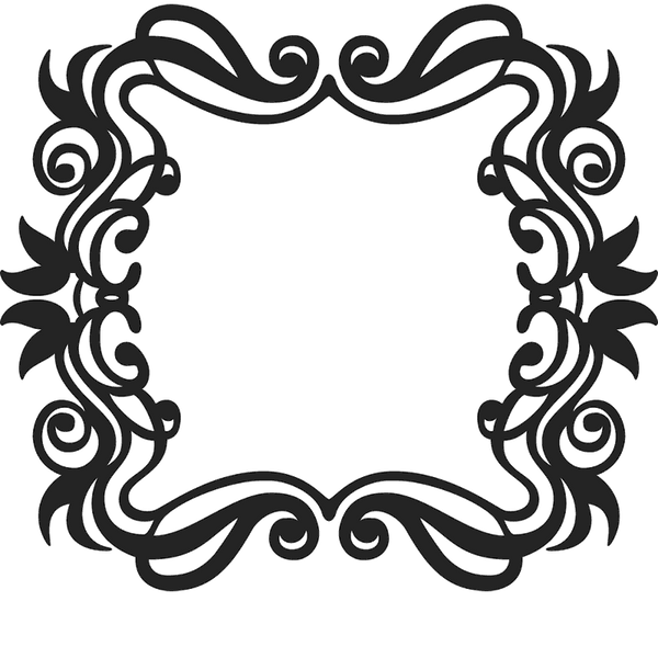Flourishing Square Rubber Stamp - Stamptopia