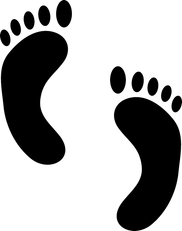 Footprints Rubber Stamp - Stamptopia