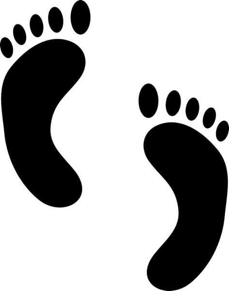 Footprints Rubber Stamp - Stamptopia