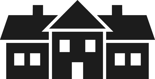 Four Bedroom Home Rubber Stamp - Stamptopia