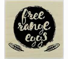 Free Range Eggs Design Stamp - 1" X 1" - Stamptopia