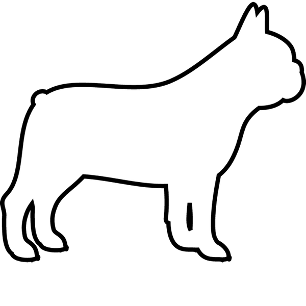 French Bulldog Rubber Stamp (Outline) - Stamptopia