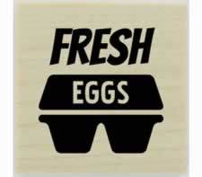 Fresh Eggs Carton Design Stamp - 1" X 1" - Stamptopia