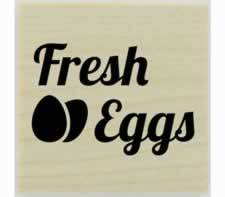 Fresh Eggs Custom Design Stamp - 1" X 1" - Stamptopia