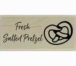 Fresh Salted Pretzel Design Stamp - 2" X 1" - Stamptopia