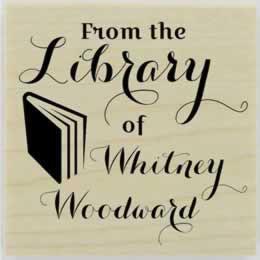 From The Library Of Book Custom Stamp - 1.5" X 1.5" - Stamptopia