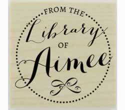 From The Library Of Personal Library Stamp - 1.5" X 1.5" - Stamptopia