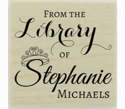 From The Library Of Personalized Book Stamp - 1.5" X 1.5" - Stamptopia