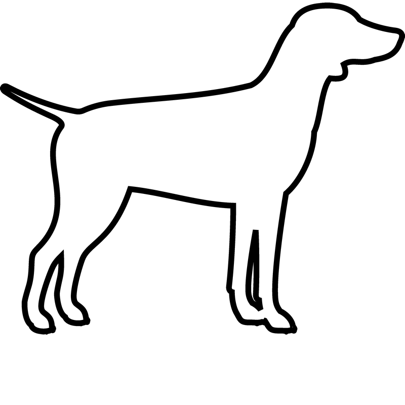 German Pointer Rubber Stamp (Outline) - Stamptopia