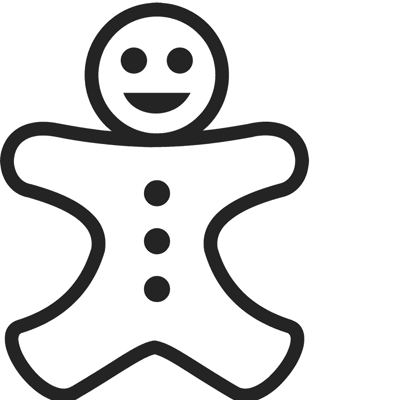 Gingerbread Man Rubber Stamp - Stamptopia
