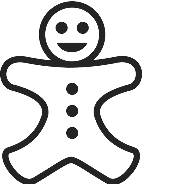 Gingerbread Man Rubber Stamp - Stamptopia