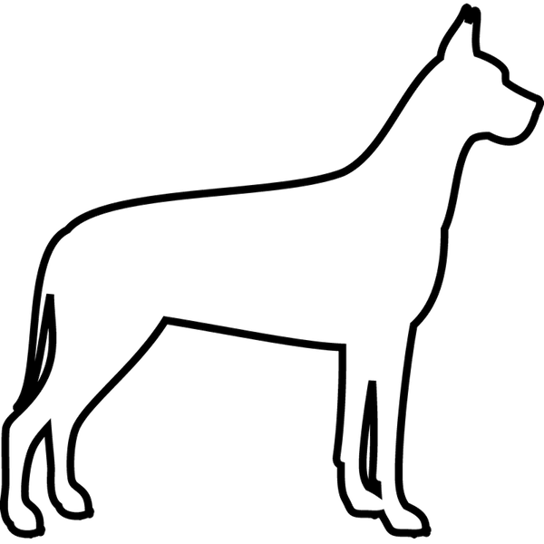 Great Dane Rubber Stamp (Outline) - Stamptopia