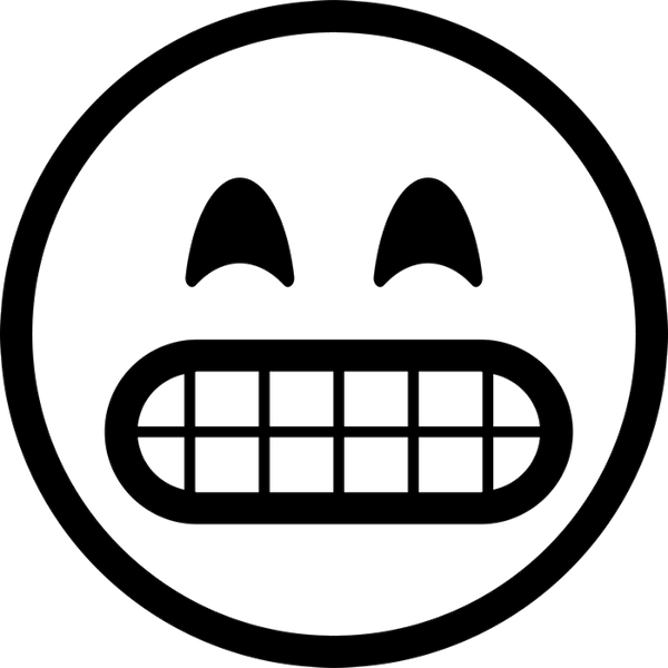 Grimacing Face Emoji Rubber Stamp - Stamptopia