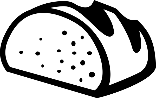 Half A Loaf Of Bread Rubber Stamp - Stamptopia