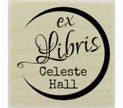 Half Circle Ex Libris Library Stamp - 1.5" X 1.5" - Stamptopia