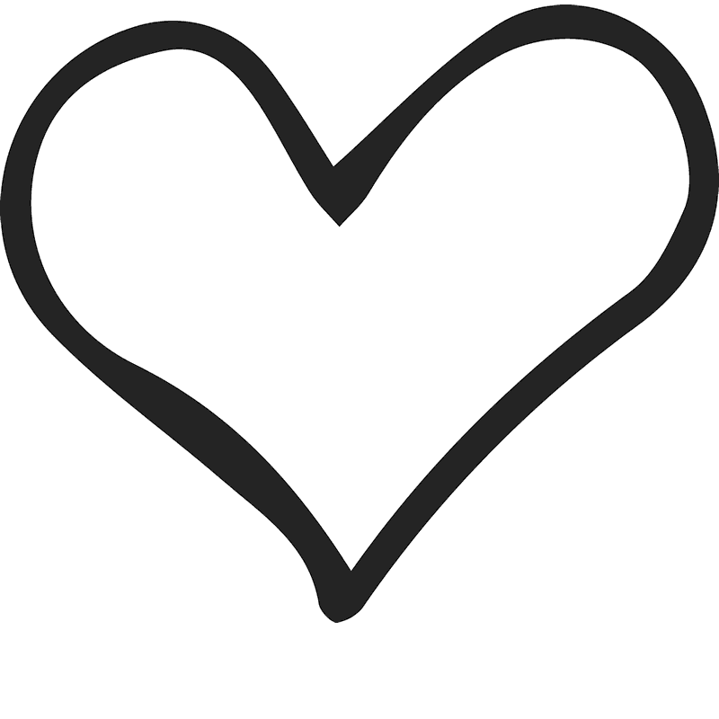 Hand Sketched Heart Stamp - Stamptopia