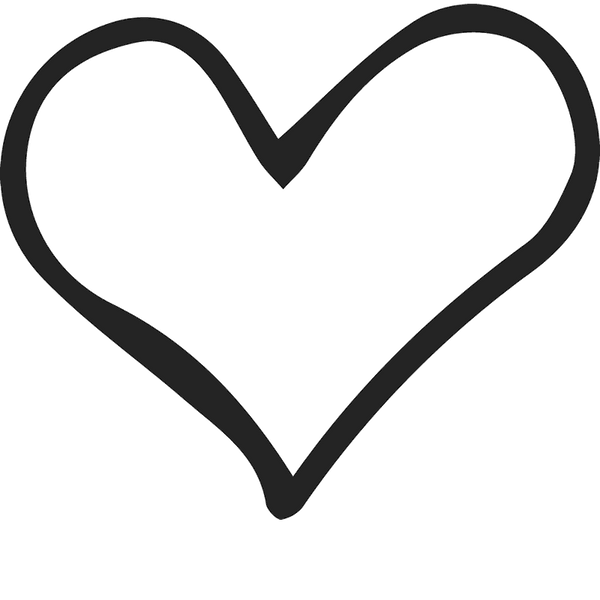 Hand Sketched Heart Stamp - Stamptopia