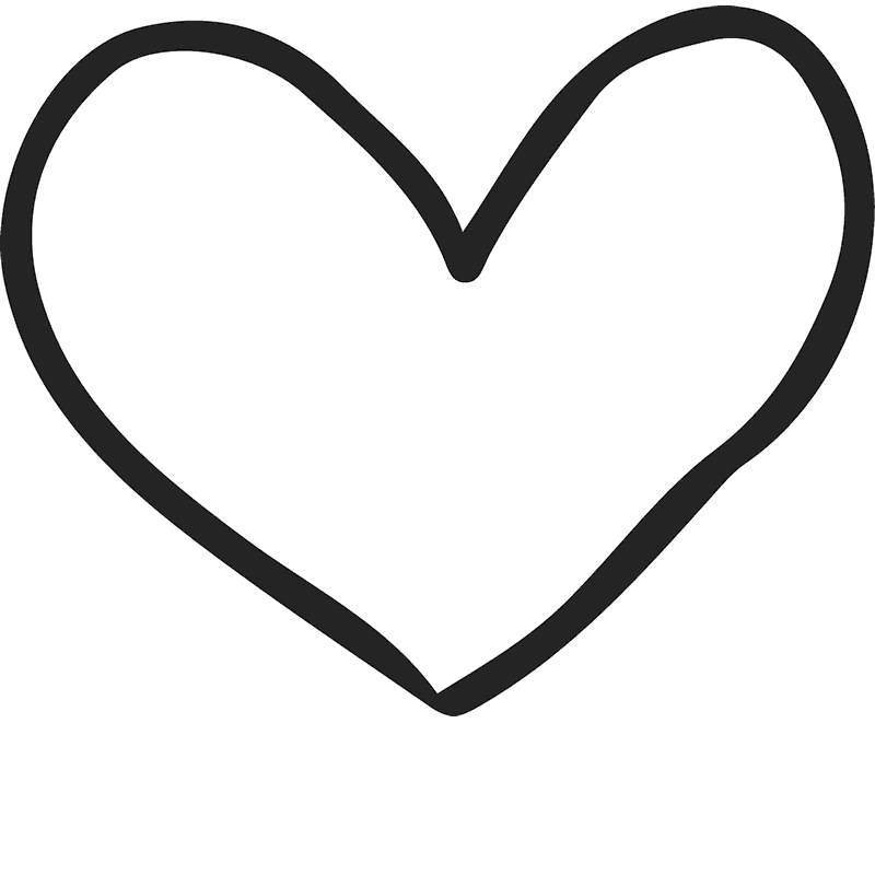 Handdrawn Heart Rubber Stamp - Stamptopia