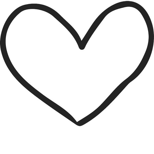 Handdrawn Heart Rubber Stamp - Stamptopia