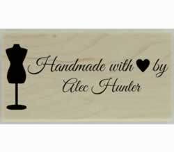 Handmade Mannequin Custom Stamp - 1.5" X 0.75" - Stamptopia