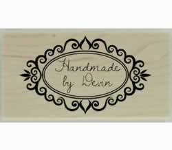 Handmade Oval Custom Stamp - 1.5" X 0.75" - Stamptopia