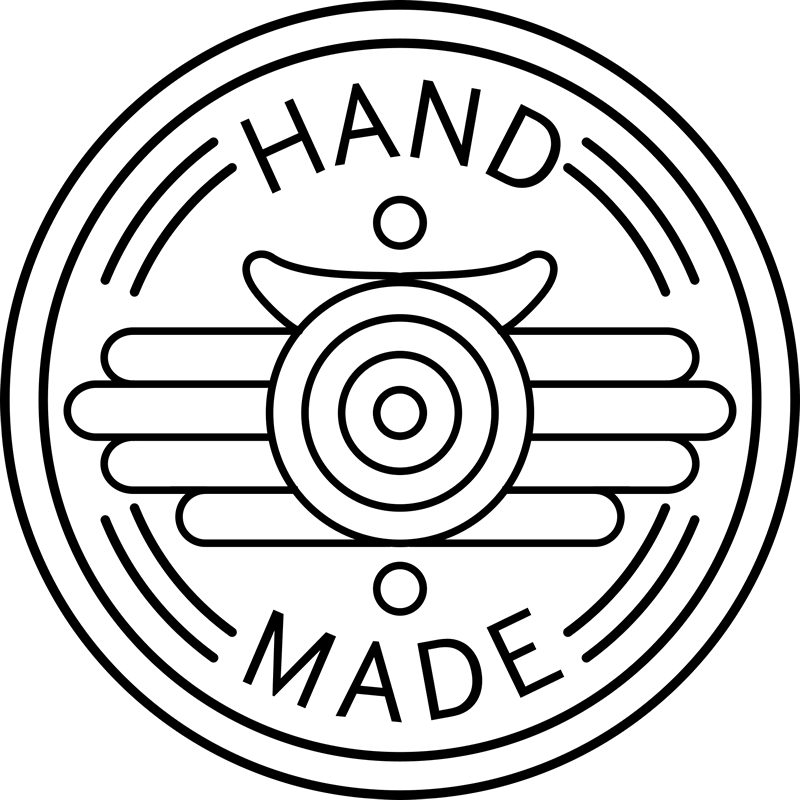 Handmade Round Stamp Design With Artistic Hands - Stamptopia