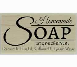 Handmade Soap Border Rubber Stamp - 3" X 1.5" - Stamptopia