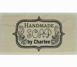 Handmade Soap Custom Rubber Stamp - 3" X 1.5" - Stamptopia