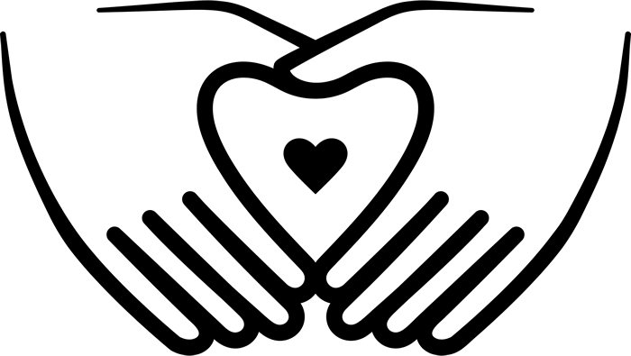 Handmade With Love With Handheld Heart (Solid) - Stamptopia