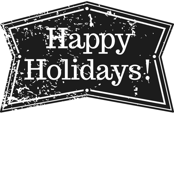 Happy Holidays Rubber Stamp - Stamptopia