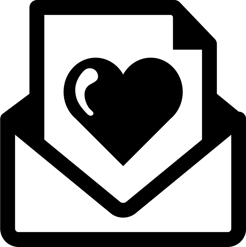 Heart Invitation Rubber Stamp - Stamptopia