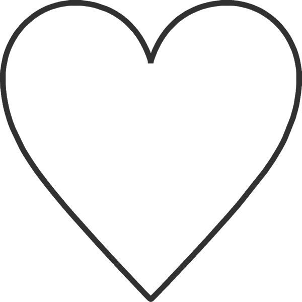 Heart Outline Emoji Rubber Stamp - Stamptopia