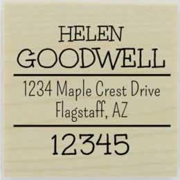 Helen Handwritten Address Stamp - 1.5" X 1.5" - Stamptopia