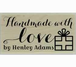 Henley Handmade Gift Custom Stamp - 1.5" X 0.75" - Stamptopia