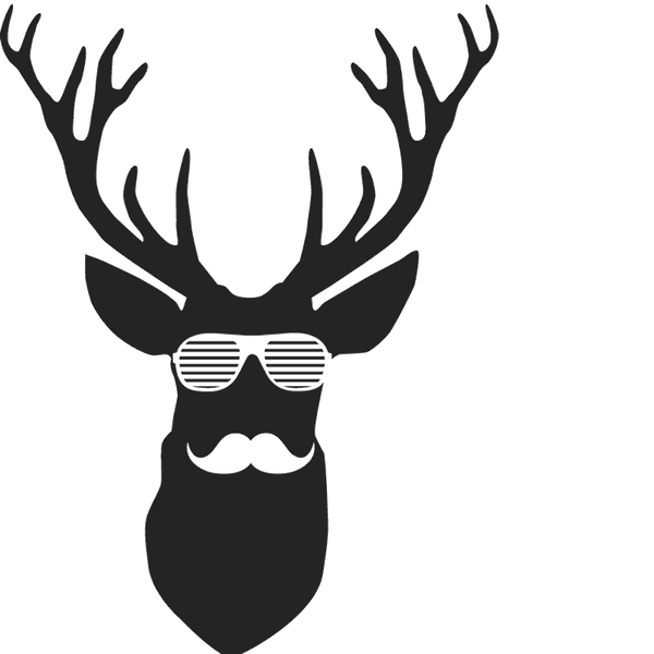 Hipster Deer Rubber Stamp - Stamptopia
