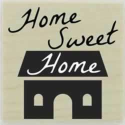 Home Sweet Home Quote Stamp - 1.5" X 1.5" - Stamptopia