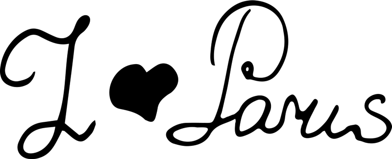 I Love Paris Rubber Stamp - Stamptopia