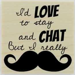I Really Moustache! Stamp - 2" X 2" - Stamptopia