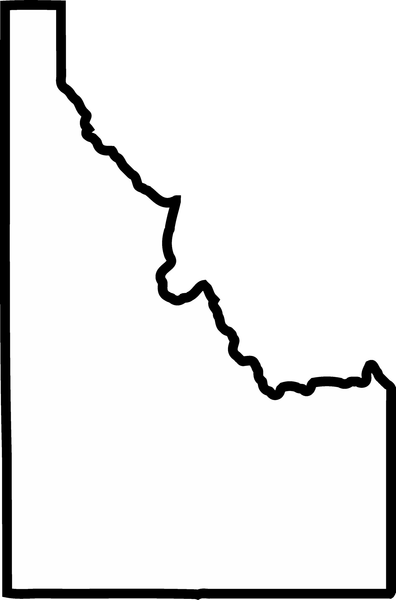 Idaho Outline Rubber Stamp - Stamptopia
