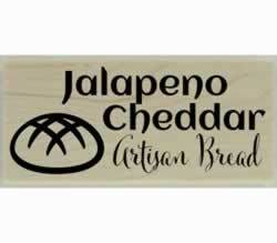 Jalapeno Cheddar Bread Design Stamp - 2" X 1" - Stamptopia