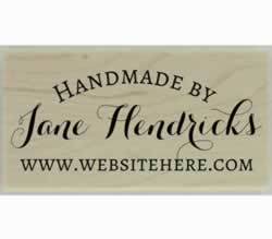 Jane Handmade By Custom Stamp - 1.5" X 0.75" - Stamptopia
