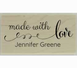 Jennifer Made With Love Custom Stamp - 1.5" X 0.75" - Stamptopia