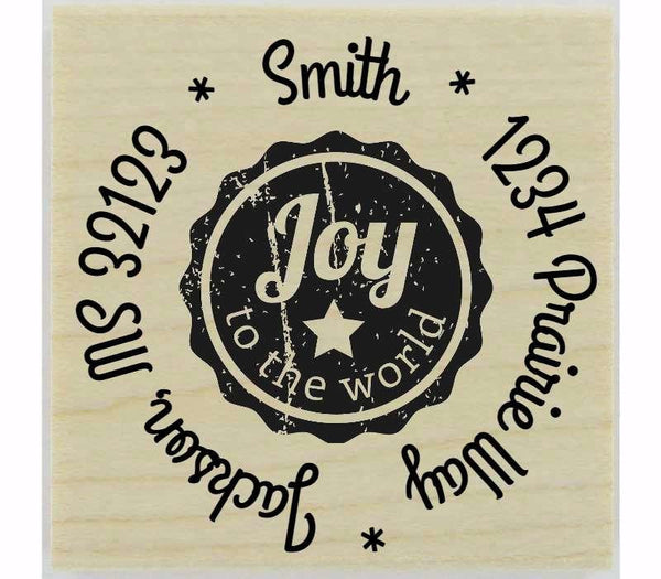 Joy To The World Stamp - 1.5" X 1.5" - Stamptopia